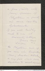 Nachlass Franz Steindachner, Brief von E. Ray Lankester an Franz Steindachner (02.09.XXXX), Inv.Nr. 290.01, Seite 3